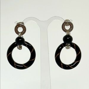 ANTICA MURRINA venezia Black and Silver Hoop Earrings
